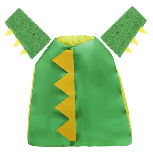 Ieron Dinosaurier-Drachen-Umhang-Set, Halloween-Kostüm, Cosplay mit Stulpen, Cartoon-Kostüm, Umhang, Weihnachten, Geburtstag, Party, Drachen-Themen-Outfits, Grün Ieron Dinosaurier-Drachen-Umhang-Set, Halloween-Kostüm, Cosplay mit Stulpen, Cartoon-Kostüm, Umhang, Weihnachten, Geburtstag, Party, Drachen-Themen-Outfits, Grün von Ieron