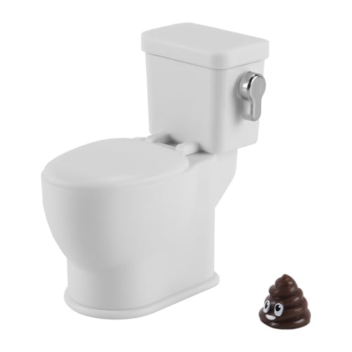 ieron Puppenhaus-Toilette, Mini-Miniatur, Weißes Badezimmer-Zubehör Für Tortenaufsatz Und Kleines Puppenhaus – Weißer Kunststoff von Ieron