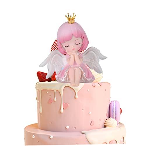 Baby Girl Figur Cake Topper Engel Kuchen Dekor Car Desktop Ornamente Babyparty Party Supply für Abschlussgeschenk 11.5 * 12 cm von Iewroyt