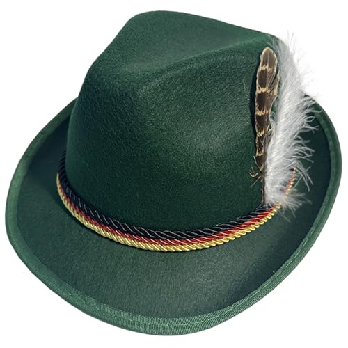 Deutsche Hut Erwachsener Deutscher Hut Retro Bier für Bierfestival Paty Outdoor Aktivitäten Kostüm Kleid Accessoire Dunkelgrün Deutsche Hut Erwachsener Deutscher Hut Retro Bier für Bierfestival Paty Outdoor Aktivitäten Kostüm Kleid Accessoire Dunkelgrün von Iewroyt