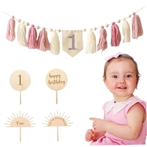 Erste Geburtstagsdekorationen mit Hochstuhl Banner, Kuchen -Top und Accessoires, Baby Girl Boy Erste Geburtstagsdekoration für Party, Foto -Requisiten, Stil 2 Erste Geburtstagsdekorationen mit Hochstuhl Banner, Kuchen -Top und Accessoires, Baby Girl Boy Erste Geburtstagsdekoration für Party, Foto -Requisiten, Stil 2 von Iewroyt