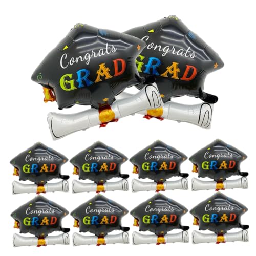 Graduierung Ballona Klasse von 2023 Dekorationen Glückwunsch Grad Folienballons für die Abschlussfeier 10PCS Bachelor Cap Graduierung Ballona Klasse von 2023 Dekorationen Glückwunsch Grad Folienballons für die Abschlussfeier 10PCS Bachelor Cap von Iewroyt