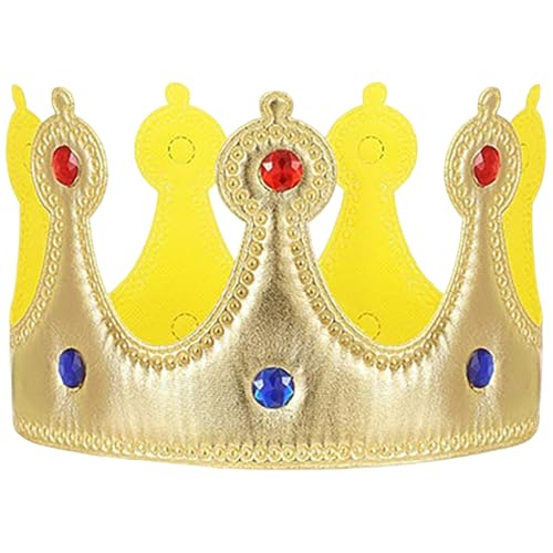 Iewroyt Kinderkrone, Goldkronenhut mit Edelsteinen, wiederverwendbare Königskronen für Kinder, Jungen, Mädchen, Feier für Geburtstagsfeier Iewroyt Kinderkrone, Goldkronenhut mit Edelsteinen, wiederverwendbare Königskronen für Kinder, Jungen, Mädchen, Feier für Geburtstagsfeier von Iewroyt
