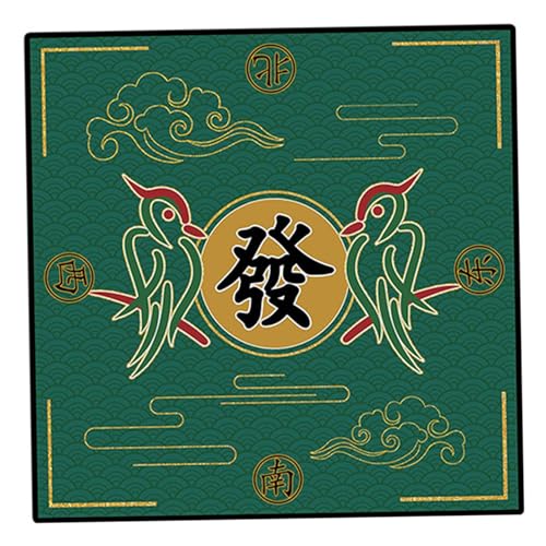 Iewroyt Mahjong Mat 27.6x27.6 '' Anti Slip Mahjong Tischmattenreduktionstisch Abdeckung Poker Domino Brettspiel für Karten-, Board- und Fliesenspiele von Iewroyt