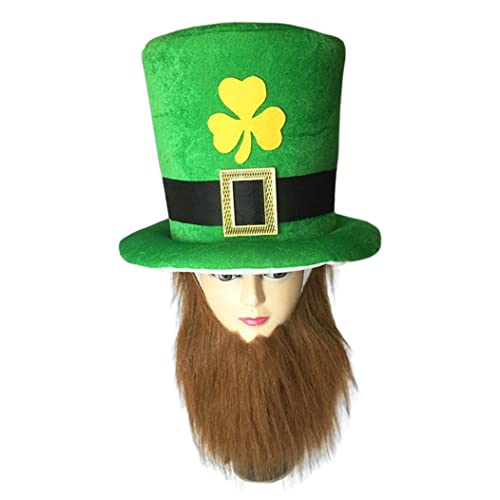 Iewroyt St. Patricks Day Hats Green Shamrock Kobold Top -Hut für St. Patricks Day Kostümzubehör von Iewroyt