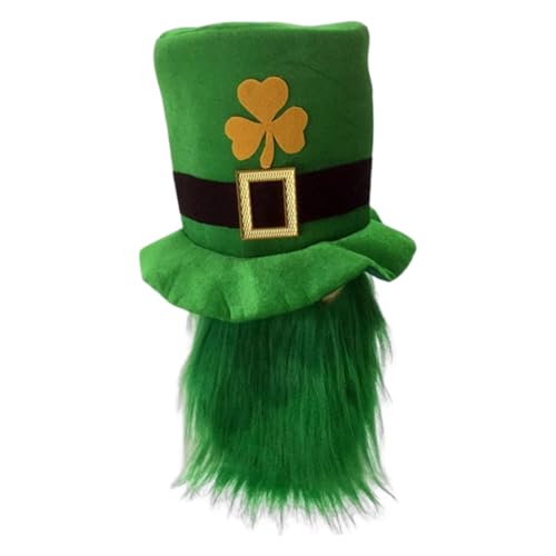 Iewroyt St. Patricks Day Hats Green Shamrock Kobold Top -Hut für St. Patricks Day Kostümzubehör von Iewroyt