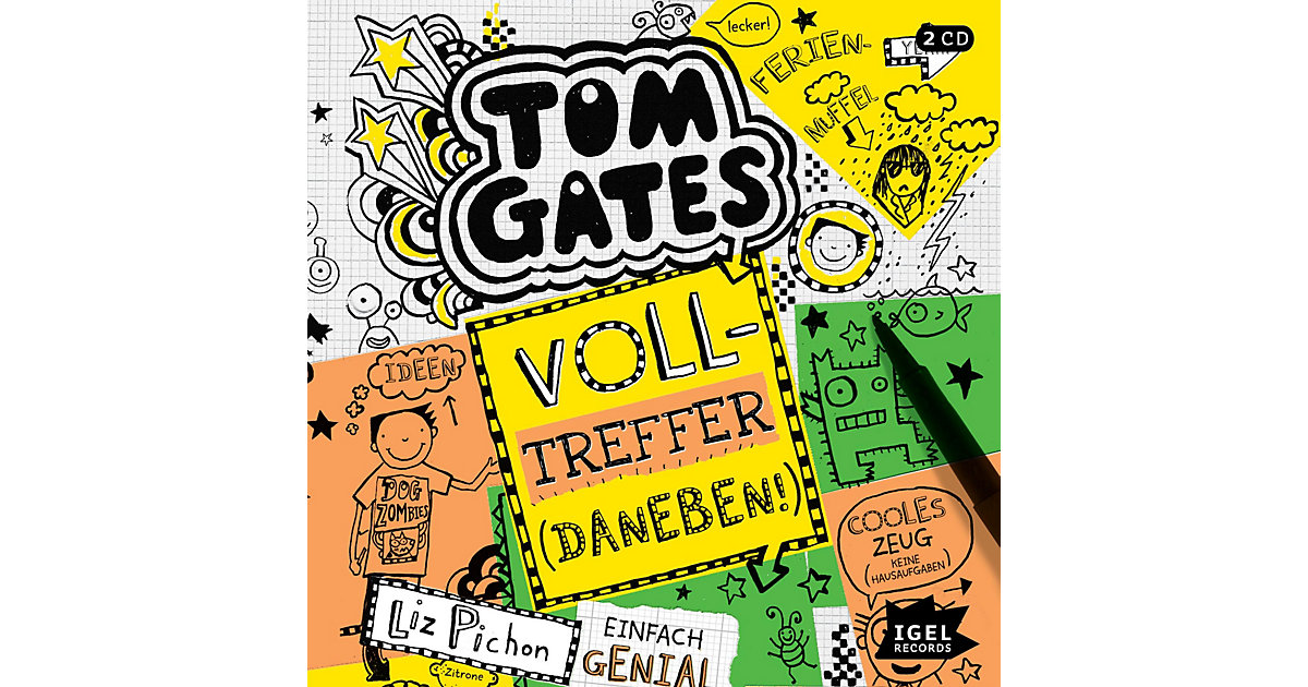 Tom Gates. Volltreffer (daneben), 2 Audio-CD Hörbuch von Igel Records