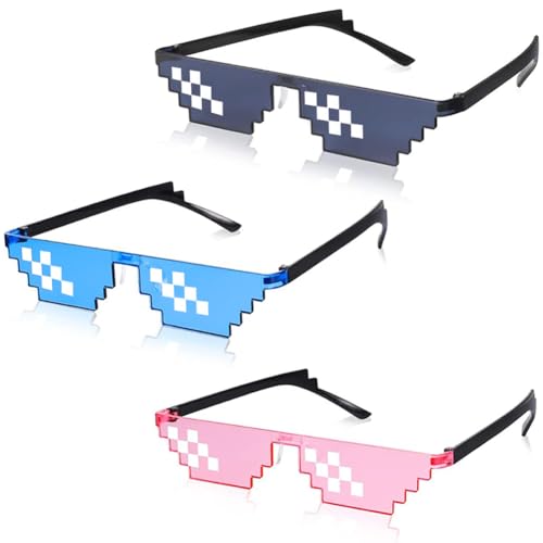 IhLux 6 Stücke Party Sonnenbrille, Mosaik Brille Set, Unisex Sonnenbrille, UV Schutz Spieler Sonnenbrille, Coole Sachen für Urlaubspartys, Fasching, Karneval, Malle von IhLux