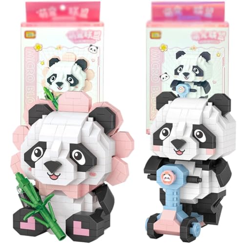 IhLux Panda Mini Bausteine, 670 Stück, Puzzle Bausteine für Kinder ab 3 Jahren, Umweltfreundlich und ungiftig, Tier Building Block Set, Dekoration für Kinder, Geschenk-A von IhLux