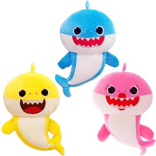 IhLux Baby-Shark Plüschtier Kuscheltier Shark Plüschpuppe Plüschtier Spielzeug Stofftier Plüschtiere Weiche Plüschtiere Kinder Cartoon Plüschtier für Kinder für Jugendliche Teenager 3PCS von IhLux