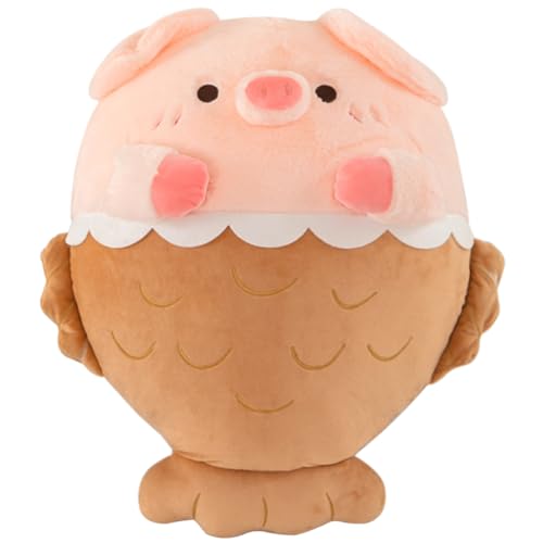 IhLux Plüschtier Schwein Taiyaki-Kuscheltier Cartoon Plüschfigur Spielzeug 30cm Schönes Schwein Figuren süßes Plüschtier Schwein Spielzeug Plüschtier-Plüsch Kissen Geschenk Für Kinder von IhLux