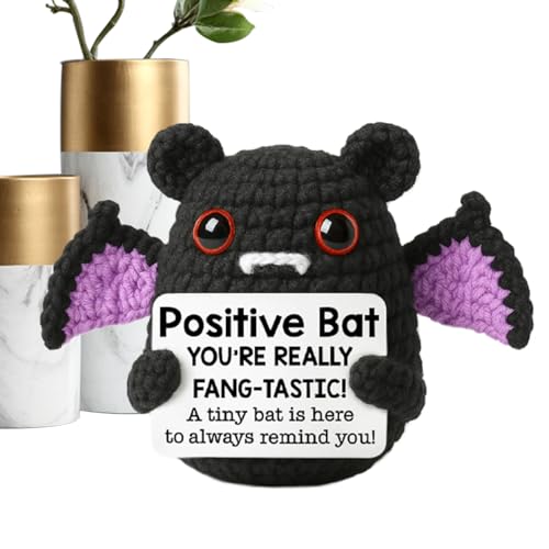 Ihdjasg Häkeltiere - Halloween Gestrickte Tiere - Lustige Süße Inspirierende Deko Mit Karte Für Schreibtisch Abschluss Geburtstag Weihnachten Zuhause Arbeitsplatz Dekoration von Ihdjasg