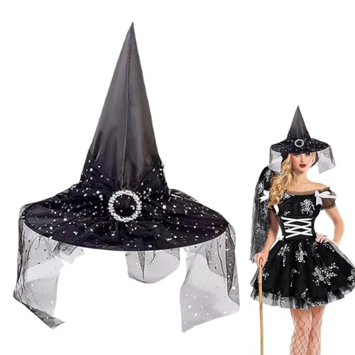 Ihdjasg Halloween Hexenhut - Spitze Hexenhüte Für Erwachsene | Neuheit Cosplay Party Deko Für Draußen Garten Karneval Maskerade Fest Ihdjasg Halloween Hexenhut - Spitze Hexenhüte Für Erwachsene | Neuheit Cosplay Party Deko Für Draußen Garten Karneval Maskerade Fest von Ihdjasg