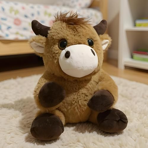 Ihdjasg Hochlandrind Kuscheltier, 22cm Braunes Highland Cow Plüschtier, Hochlandkuh Weichpuppen, Für Kinder Geburtstag Weihnachten Ostern Halloween Ihdjasg Hochlandrind Kuscheltier, 22cm Braunes Highland Cow Plüschtier, Hochlandkuh Weichpuppen, Für Kinder Geburtstag Weihnachten Ostern Halloween von Ihdjasg