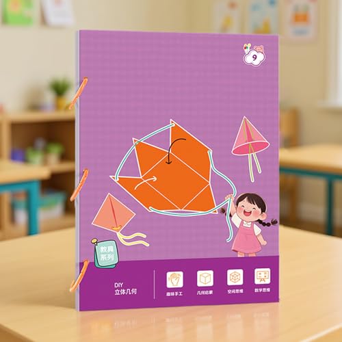Pull String 3D Geometry Lernbuch, Lehren Volumen & Oberfläche Formeln Spielzeug, Flechtspiel Mit Schnur, Für Jugendliche Mädchen Anfänger Homeschool Kindergarten von Ihdjasg
