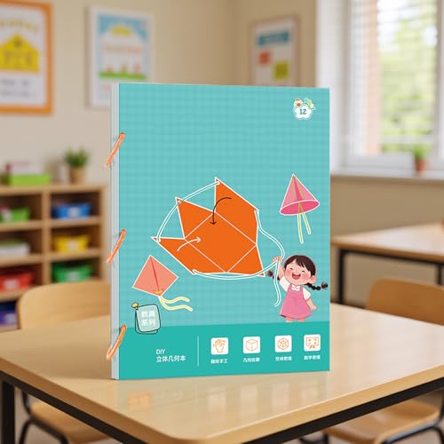 Pull String 3D Geometry Lernbuch, Lehren Volumen & Oberfläche Formeln Spielzeug, Flechtspiel Mit Schnur, Für Jugendliche Mädchen Anfänger Homeschool Kindergarten von Ihdjasg