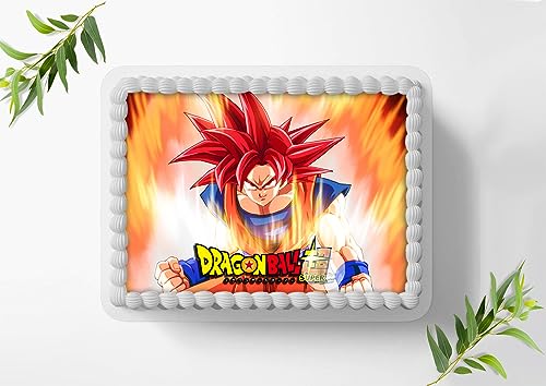 Für den Geburtstag ein Tortenbild, Rechteckig A4, Zuckerbild mit dem Motiv: Dragonball, Essbares Foto für Torten,Tortenaufleger - 0883z von Ihr Onlineshop Digital-on 24