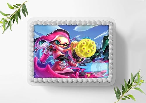 Für den Geburtstag ein Tortenbild, Rechteckig A4, Zuckerbild mit dem Motiv: Splatoon, Essbares Foto für Torten,Tortenaufleger - 0951z Für den Geburtstag ein Tortenbild, Rechteckig A4, Zuckerbild mit dem Motiv: Splatoon, Essbares Foto für Torten,Tortenaufleger - 0951z von Ihr Onlineshop Digital-on 24