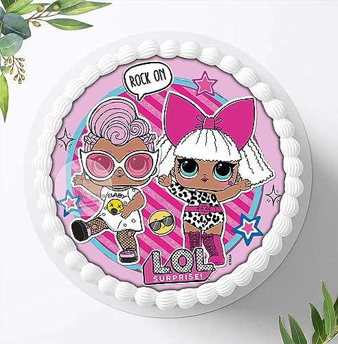Für den Geburtstag ein Zuckerbild, Oblate mit dem Motiv: LOL Surprise zum selbst ausschneiden, Essbares Foto für Torten, Tortenbild, Tortenaufleger Ø 20 cm 00002-E (Oblatenpapier) von Ihr Onlineshop Digital-on 24