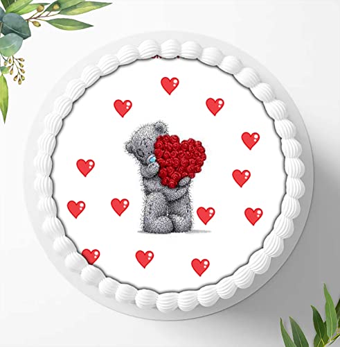 Für die Geburtstags Torte, Zuckerbild kompatibel mit: Teddybär Tortenbild, Essbares Foto für Torten, Fondant, Tortenaufleger Ø 20cm, 0338z von Ihr Onlineshop Digital-on 24
