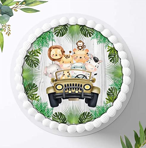 Für die Geburtstags Torte, Zuckerbild kompatibel mit: Dschungeltiere Safari, Essbares Foto für Torten, Fondant, Tortenaufleger Ø 20cm, 0807z Für die Geburtstags Torte, Zuckerbild kompatibel mit: Dschungeltiere Safari, Essbares Foto für Torten, Fondant, Tortenaufleger Ø 20cm, 0807z von Ihr Onlineshop Digital-on 24