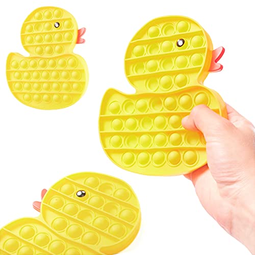 Ikonka - Zabawka sensoryczna Push Bubble Pop kaczka żóÅ'ta Lernspielzeug, Mehrfarbig (KX5829) von ikonka