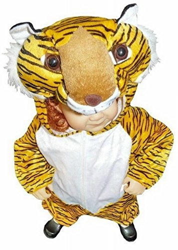 Ikumaal Tiger-Kostüm, An28 80-86, für Baby Babies Klein-Kind, Wild-Katze Kostüm-e Fasching Karneval Kleinkinder-Karnevalskostüme Kinder-Faschingskostüme von Ikumaal