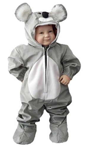 Ikumaal Koala-Bär Kostüm, J42 110-116, für Kind-er, Koalas Bären Tier-e Kostüm-e Fasching Karneval Kleinkinder-Karnevalskostüme Kinder-Faschingskostüme von Ikumaal