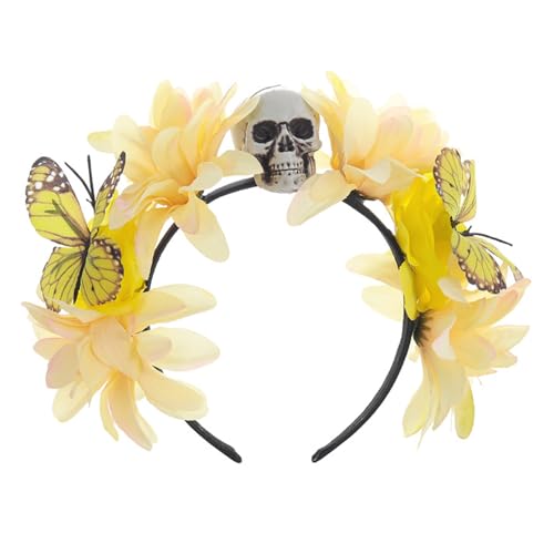Illkjasfc Halloween-Kopfschmuck, Tag der Toten, Stirnbänder für Damen und Mädchen, Blumen-Haarband, Festivals und Themenfeiern Illkjasfc Halloween-Kopfschmuck, Tag der Toten, Stirnbänder für Damen und Mädchen, Blumen-Haarband, Festivals und Themenfeiern von Illkjasfc