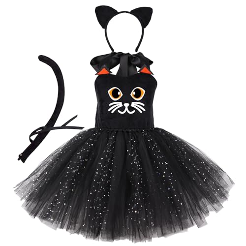 Illkjasfc Katzenkostüm-Set, Katzenohren, Stirnband, Tutus-Kleid, Tier-Kostüm, Zubehör, Kinder, Mädchen, Halloween, Cosplays, Requisiten, Tier-Cosplay-Kostüm Illkjasfc Katzenkostüm-Set, Katzenohren, Stirnband, Tutus-Kleid, Tier-Kostüm, Zubehör, Kinder, Mädchen, Halloween, Cosplays, Requisiten, Tier-Cosplay-Kostüm von Illkjasfc