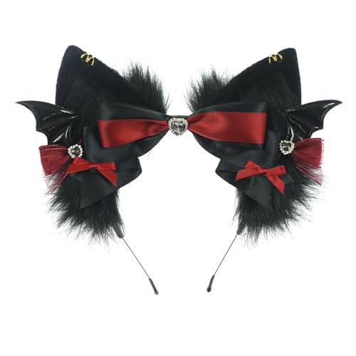 Illkjasfc Katzenschwanz, schöne Katzenohren, Haarband, Plüsch, Wolfsschwanz, Halloween-Party, Kostüm, Zubehör für Erwachsene, Frauen, Männer, schöne Plüschohren, Haarband für Halloween Illkjasfc Katzenschwanz, schöne Katzenohren, Haarband, Plüsch, Wolfsschwanz, Halloween-Party, Kostüm, Zubehör für Erwachsene, Frauen, Männer, schöne Plüschohren, Haarband für Halloween von Illkjasfc