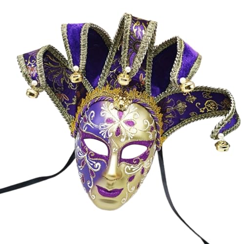 Illkjasfc Maskerade mit Glocken, Vintage-Komödie, Maskerade, Dekoration für Männer und Frauen, Halloween, Halloween Illkjasfc Maskerade mit Glocken, Vintage-Komödie, Maskerade, Dekoration für Männer und Frauen, Halloween, Halloween von Illkjasfc