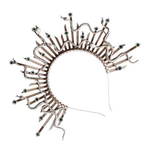 Illkjasfc Punk Dark Styles Schlangen-Kopfschmuck Cosplay Stirnband Haarteile für einzigartige Mode-Statement und geheimnisvolle Attraktivität Illkjasfc Punk Dark Styles Schlangen-Kopfschmuck Cosplay Stirnband Haarteile für einzigartige Mode-Statement und geheimnisvolle Attraktivität von Illkjasfc
