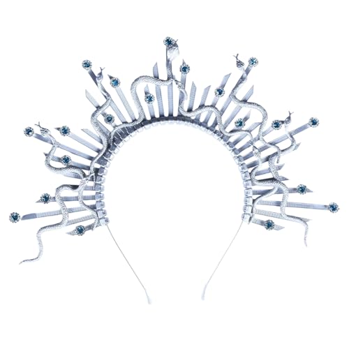 Illkjasfc Punk Dark Styles Schlangen-Kopfschmuck Cosplay Stirnband Haarteile für einzigartige Mode-Statement und geheimnisvolle Attraktivität Illkjasfc Punk Dark Styles Schlangen-Kopfschmuck Cosplay Stirnband Haarteile für einzigartige Mode-Statement und geheimnisvolle Attraktivität von Illkjasfc