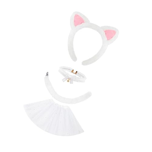 Illkjasfc Tier-Katzen-Kostüme, Katzenohren, Stirnband, Schwanz, Choker, Tutu, Rock, Tier-Kostüm, Set, Halloween, Cosplay, Party-Zubehör, Halloween, Cosplay-Kostüm Illkjasfc Tier-Katzen-Kostüme, Katzenohren, Stirnband, Schwanz, Choker, Tutu, Rock, Tier-Kostüm, Set, Halloween, Cosplay, Party-Zubehör, Halloween, Cosplay-Kostüm von Illkjasfc
