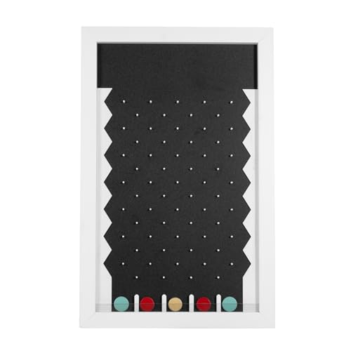 Ilyapa Großes Preisabwurf-Brettspiel, 45,7 x 71,1 cm, tragbares Penny-Drop-Spiel für Veranstaltungen und Messen, Holz, A-Rahmen, Kreidetafelschild, Radiergummi von Ilyapa