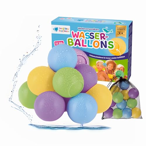 ImagiNew 12 Stück wiederverwendbare Wasserbomben | Der ultimative Sommerspass, einfache Anwendung ohne Zuknoten, selbstschliessend | Wasserspielzeug für Kinder und die ganze Familie ImagiNew 12 Stück wiederverwendbare Wasserbomben | Der ultimative Sommerspass, einfache Anwendung ohne Zuknoten, selbstschliessend | Wasserspielzeug für Kinder und die ganze Familie von ImagiNew