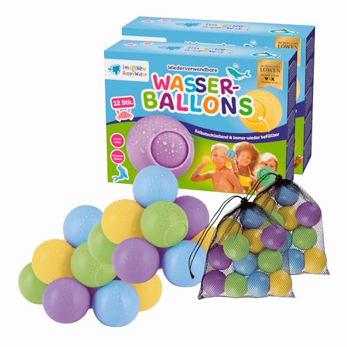 ImagiNew 24 Stück wiederverwendbare Wasserbomben | Der ultimative Sommerspass, einfache Anwendung ohne Zuknoten, selbstschliessend | Wasserspielzeug für Kinder und die ganze Familie ImagiNew 24 Stück wiederverwendbare Wasserbomben | Der ultimative Sommerspass, einfache Anwendung ohne Zuknoten, selbstschliessend | Wasserspielzeug für Kinder und die ganze Familie von ImagiNew