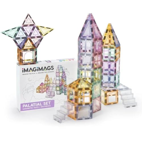 IMAGIMAGS Magnetbausteine, Palast Set 108 Teile für Jungen Mädchen Kinder, Pastellfarben, Magnetfliesen, Beschäftigung, Bausteine, Kleinkind, Spielzeug, für Kinder ab 3 Jahren IMAGIMAGS Magnetbausteine, Palast Set 108 Teile für Jungen Mädchen Kinder, Pastellfarben, Magnetfliesen, Beschäftigung, Bausteine, Kleinkind, Spielzeug, für Kinder ab 3 Jahren von Imagimags