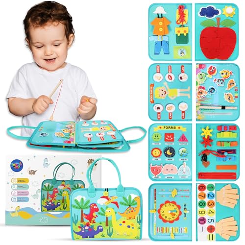 ImaginJoy Busy Board ab 1 Jahr – Montessori Activity Board aus Holz für Kleinkinder, ideal zur Förderung motorischer Fähigkeiten und sensorischer Entwicklung ab dem 1. Lebensjahr ImaginJoy Busy Board ab 1 Jahr – Montessori Activity Board aus Holz für Kleinkinder, ideal zur Förderung motorischer Fähigkeiten und sensorischer Entwicklung ab dem 1. Lebensjahr von ImaginJoy