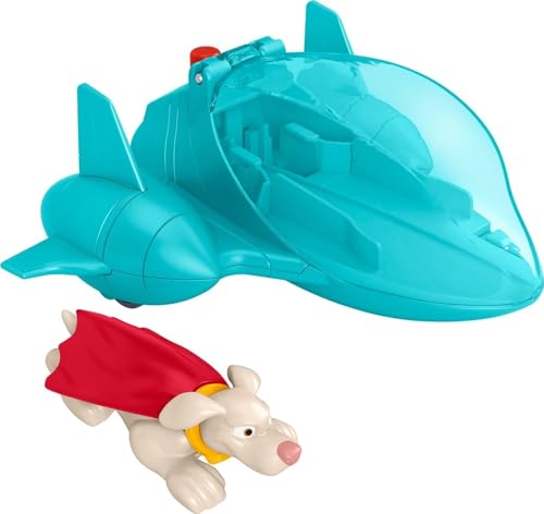 Fisher-Price DC Super Pets HGL18 - DC League of Super-Pets Krypto Figur und Superman-Jet Aufziehfahrzeug im Set, Spielzeug für Vorschulkinder ab 3 Jahren Fisher-Price DC Super Pets HGL18 - DC League of Super-Pets Krypto Figur und Superman-Jet Aufziehfahrzeug im Set, Spielzeug für Vorschulkinder ab 3 Jahren von Fisher-Price