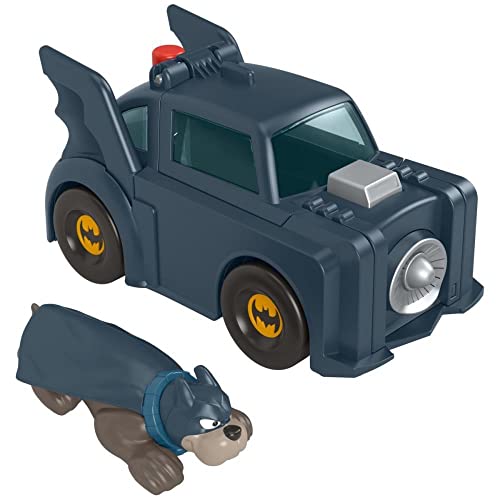 Fisher-Price DC Super Pets HGL19 - DC League of Super-Pets Ace Figur und Batmobile-Jet Aufziehfahrzeug im Set, Spielzeug für Vorschulkinder ab 3 Jahren Fisher-Price DC Super Pets HGL19 - DC League of Super-Pets Ace Figur und Batmobile-Jet Aufziehfahrzeug im Set, Spielzeug für Vorschulkinder ab 3 Jahren von Fisher-Price