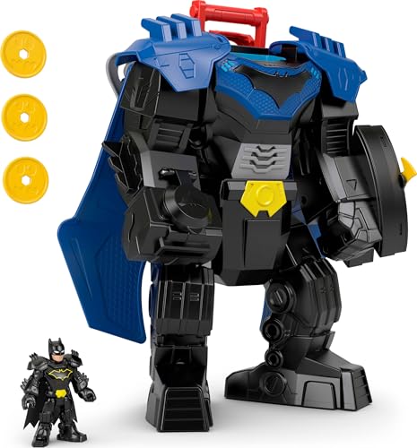 Fisher-Price Imaginext DC Super Friends Batman Flug-Mech mit Lichtern, Soundeffekten und Bewegungsmechanismus sowie Einer ca. 7 cm großen Actionfigur, ca. 37 cm großes Spielzeug, JDL03 Fisher-Price Imaginext DC Super Friends Batman Flug-Mech mit Lichtern, Soundeffekten und Bewegungsmechanismus sowie Einer ca. 7 cm großen Actionfigur, ca. 37 cm großes Spielzeug, JDL03 von Imaginext