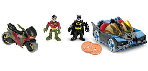 Fisher Price - Imaginext - DC Super Friends - Batmobile & Cycle - mit Batman & Robin Mini-Figuren von Fisher-Price