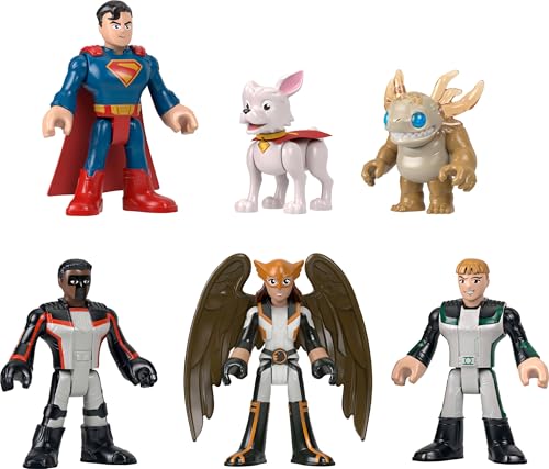 Fisher-Price Imaginext Superman Actionfigur Multipack, 16 cm große Figuren, Sammelfigur-Set mit Krypto und Kaiju, JDL09 von Imaginext