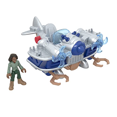 Imaginext Jurassic World Dominion - Kayla Watts-Figur und Spielzeugflugzeug mit abfeuerbaren Projektilen - abenteuerhaftes Rollenspiel für Kinder im Vorschulalter, HML45 von Fisher-Price