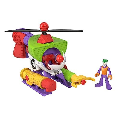 Imaginext DC Super Friends Joker Robocopter - 2-in-1-Helikopter mit Verwandlungsfunktion und Geschosszubehör, inklusive Joker-Figur und Power Pads für Kinder von 3 bis 8 Jahren, HMV09 von Fisher-Price