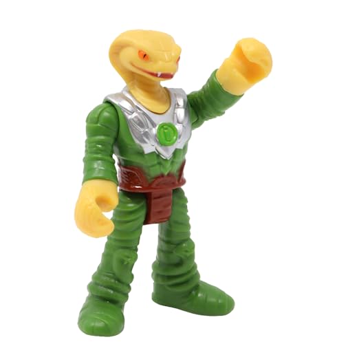 Imaginext Ersatzteil für Fisher-Price Sammelfigur Serpent Strike Pyramide DRM07 Mummy Guards FDN35 – Ersatz bewegliche grüne und gelbe Schlangenkönig-Figur von Imaginext