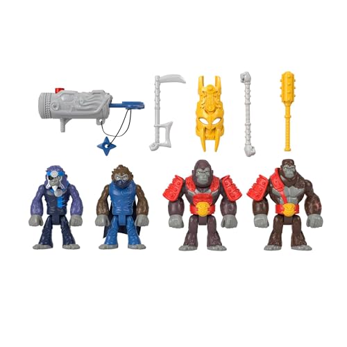 Imaginext HML57 - Imaginext Army Spielzeug Figurenset, Boss Level Army Pack, 9 Teile, Gorilla gegen Affe, mit Zubehör für Rollenspiel im Vorschulalter ab 3 Jahren von Fisher-Price