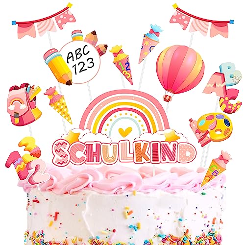 ImnBest Schulanfang Tortendeko, Tortendeko Einschulung - Cupcake Topper Dekorationen Kuchendeko Schulanfang, für Schulkind Junge Mädchen Geschenk und Tortendeko Schulanfang Party Deko. (gepudert) ImnBest Schulanfang Tortendeko, Tortendeko Einschulung - Cupcake Topper Dekorationen Kuchendeko Schulanfang, für Schulkind Junge Mädchen Geschenk und Tortendeko Schulanfang Party Deko. (gepudert) von ImnBest